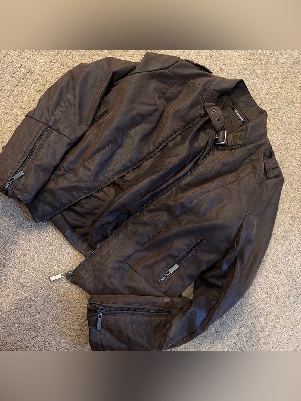 Brown vintage leather jacket